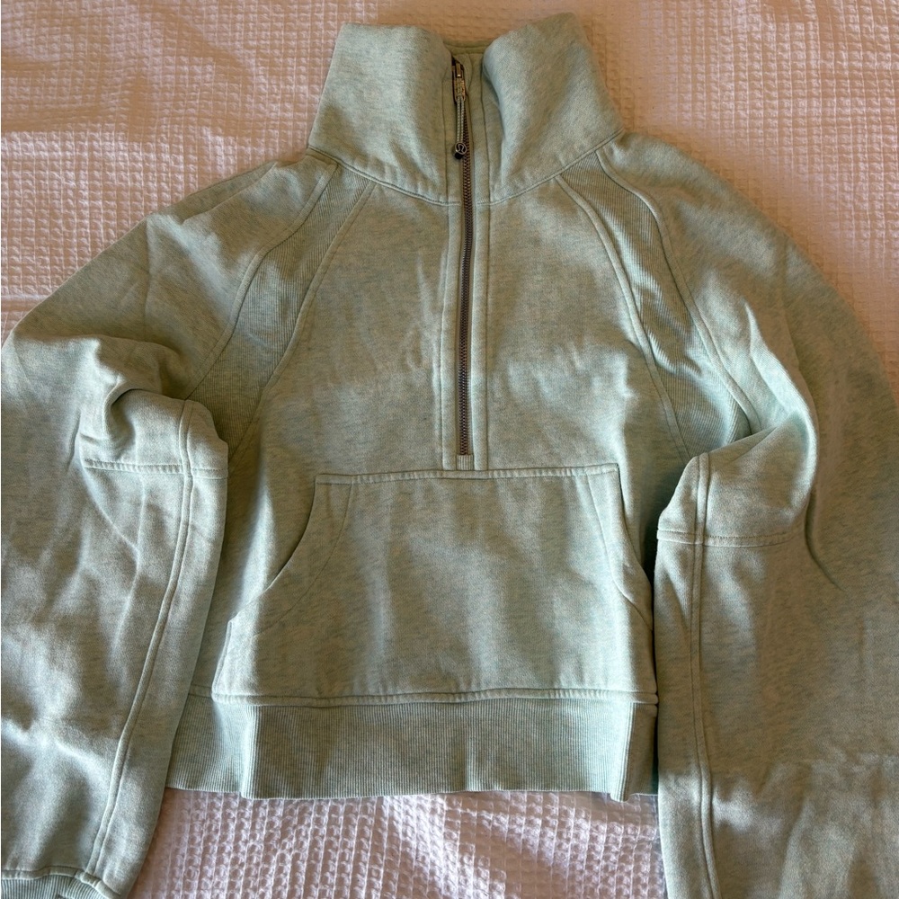lululemon Scuba Oversized Funnel Neck in heathered mint